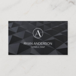 Geometrische grafische kaart en monogram voor zake visitekaartje