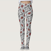 Geometrische grafische kunst leggings (Voorkant)