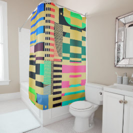 Geometrische Grafische Motief Moderne Trend Douchegordijn