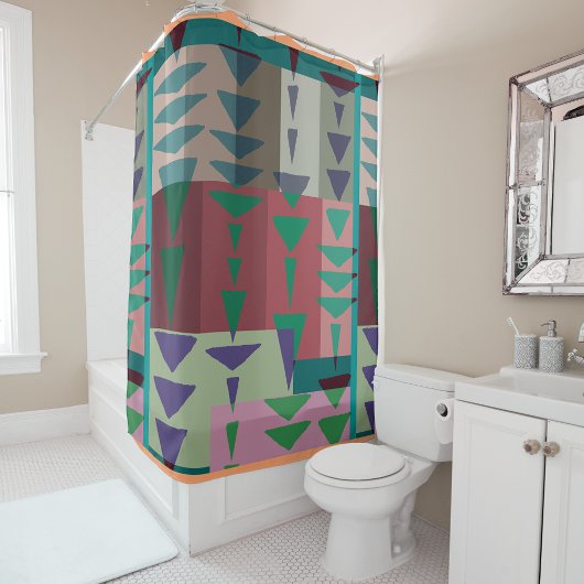 Geometrische Grafische Motief Moderne Trend Douchegordijn