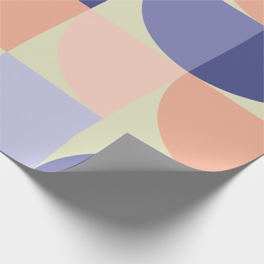 Geometrische grafische ontwerpvormen | Paars en ko Cadeaupapier (Hoek)