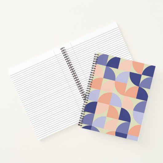 Geometrische grafische ontwerpvormen | Paars en ko Notitieboek (Binnen)