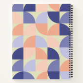 Geometrische grafische ontwerpvormen | Paars en ko Notitieboek (Achterkant)
