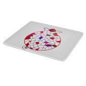 geometrische granaatappel snijplank (Hoek)