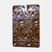 Geometrische gratie: vierkant metalen Ornament (Voorkant links)