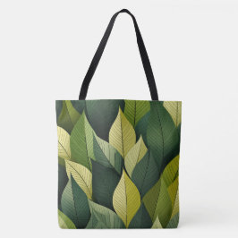 Geometrische Green Leaf All-Over-Print Tote Bag