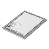 Geometrische grens van de zwarte kat met volle maa notitieblok (Linkerzijde)