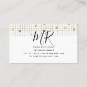 Geometrische grid Modern Simular Folie Designer Visitekaartje (Achterkant)