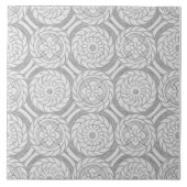 Geometrische grijspatronen Abstracte cirkels Tegeltje (Voorkant)