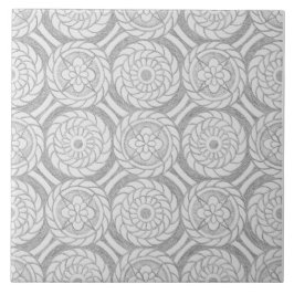 Geometrische grijspatronen Abstracte cirkels Tegeltje