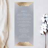 Geometrische grijze deco Gold Gatsby Wedding Menu