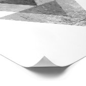 Geometrische grijze driehoeken poster (Hoek)