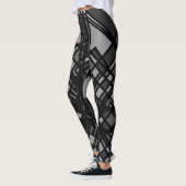 Geometrische grijze en zwarte Leggings van Joya Ev (Links)