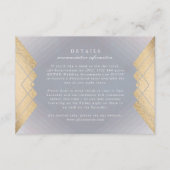 Geometrische grijze Gatsby Wedding Enclosure Card RSVP Kaartje (Voorkant)