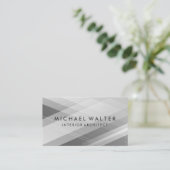 Geometrische grijze laagachtergrond visitekaartje (Staand voorkant)