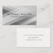 Geometrische grijze laagachtergrond visitekaartje (Voorkant / Achterkant)