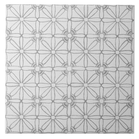 Geometrische grijze patronen tegeltje (Voorkant)