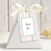 Geometrische groen doorsnede cadeaulabel