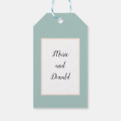 Geometrische groen doorsnede cadeaulabel (Achterkant)