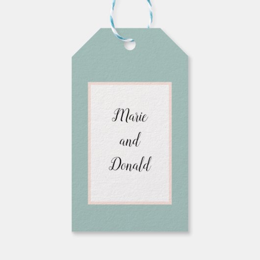 Geometrische groen doorsnede cadeaulabel (Achterkant)