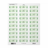 Geometrische groen Eucalyptus Leaves Address Label (Full Sheet)