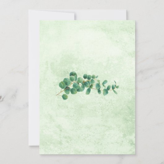 Geometrische groen Eucalyptus Leaves Bridesmaid Kaart (Achterkant)