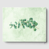 Geometrische groen Eucalyptus Leaves Wedding Gastenboek (Achterkant)