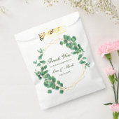 Geometrische groen Eucalyptusbladeren Bedankzakje (Gezegeld)