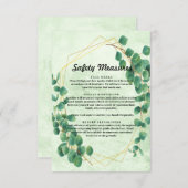 Geometrische groen Eucalyptusbladeren Informatiekaartje (Voorkant / Achterkant)