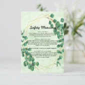 Geometrische groen Eucalyptusbladeren Informatiekaartje (Staand voorkant)