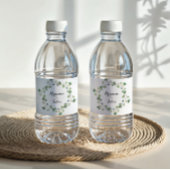 Geometrische groen loof kalligrafie bruiloft waterfles etiket