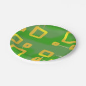 Geometrische Groen Papieren Bordje (Gekanteld)