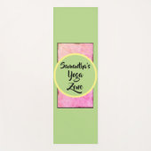 Geometrische Groen Roze Waterverf Yogamat (Voorkant)