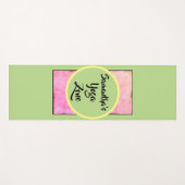 Geometrische Groen Roze Waterverf Yogamat (Voorkant (horizontaal))