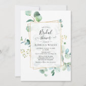 Geometrische groen Vrijgezellenfeest Eucalyptus Kaart (Voorkant)