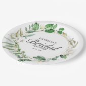 Geometrische groen Vrijgezellenfeest Eucalyptus Papieren Bordje (Gekanteld)