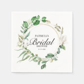 Geometrische groen Vrijgezellenfeest Eucalyptus Servet (Voorkant)