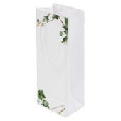 Geometrische groen Welkom bij onze bruiloft Wijn Cadeautas (Achterkant Gekanteld)