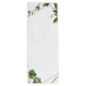 Geometrische groen Welkom bij onze bruiloft Wijn Cadeautas (Achterkant)