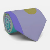 Geometrische groene afdruk stropdas (Opgerold)