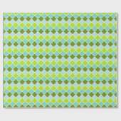 Geometrische groene Aqua Turquoise Quatrefoil Patr Cadeaupapier (Vlak)