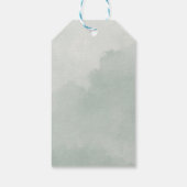 Geometrische groene elyptus Leaf Weddenschap Harte Cadeaulabel (Achterkant)