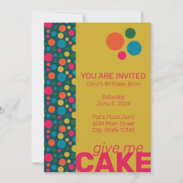 Geometrische groene en gele cirkelstippen kaart