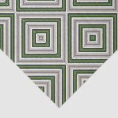Geometrische groene en taupe tissuepapier (Detail)