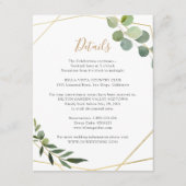 Geometrische groene eucalyptus informatie details informatiekaartje (Voorkant)