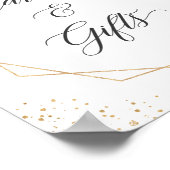 Geometrische groene Eucalyptus-Kaarten en cadeaubo Poster (Hoek)