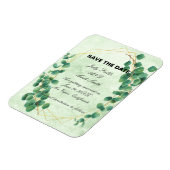 Geometrische groene Eucalyptus laat de datum op Magneet (Linkerzijde)