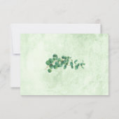 Geometrische groene Eucalyptus Leaves Place Card RSVP Kaartje (Achterkant)
