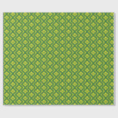 Geometrische groene Garland Squares vakantiepatroo Cadeaupapier (Vlak)