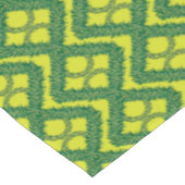 Geometrische groene Garland Squares vakantiepatroo Korte Tafelloper (Hoek)